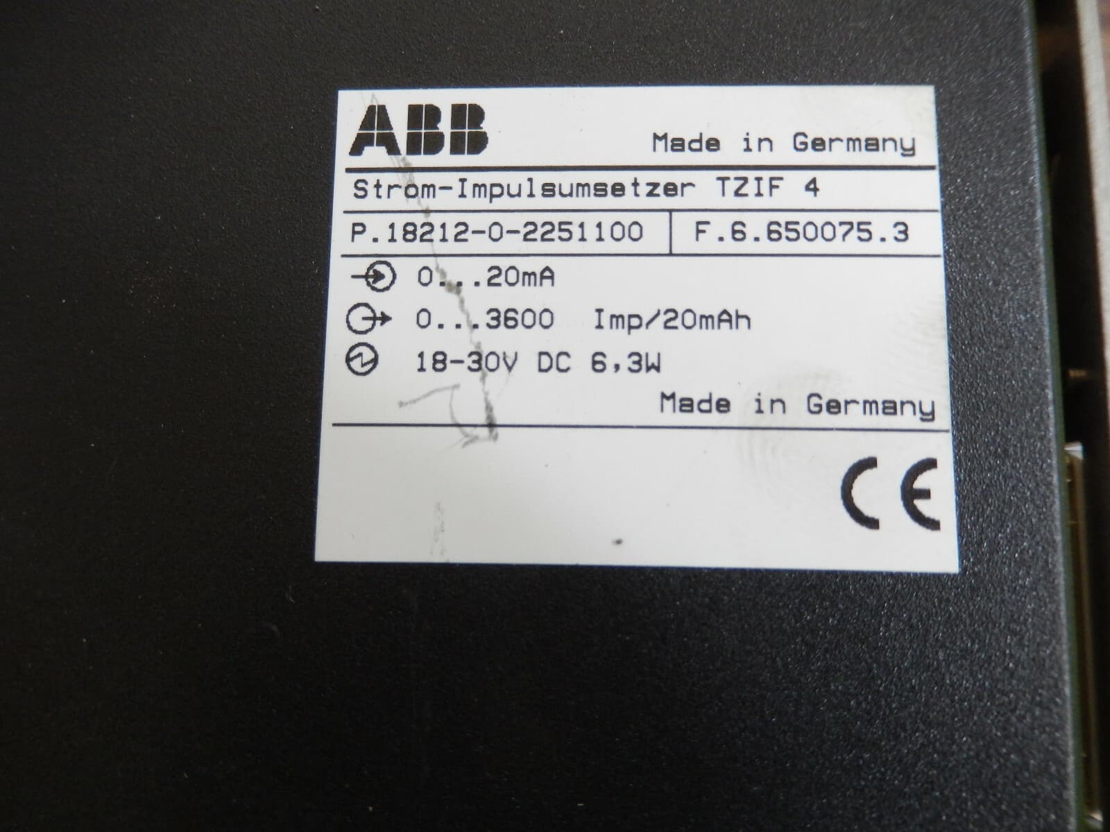 Current pulse converter TZIF 4, ABB 4