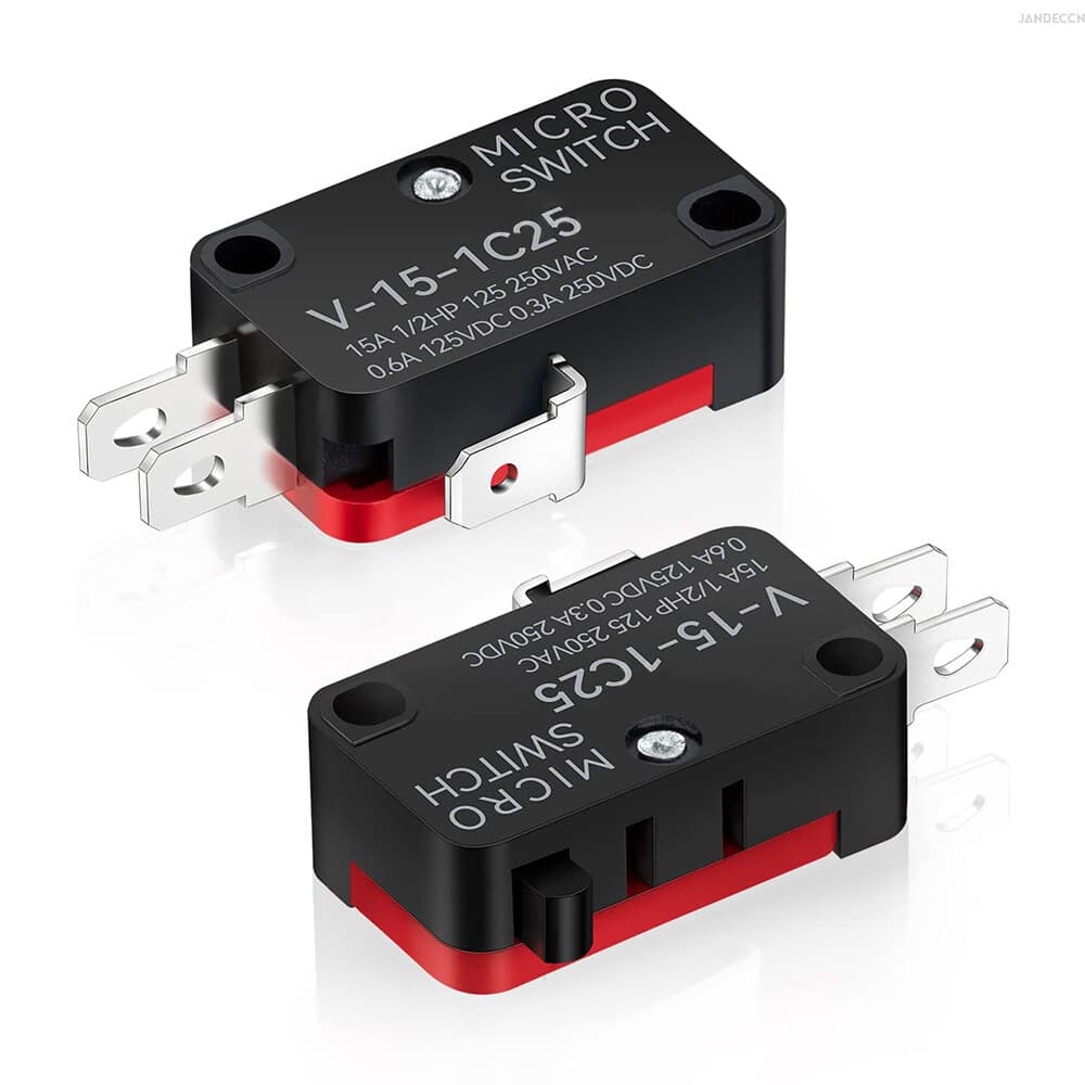 10PCS Snap Action Button Micro Limit Switch V-15-1C25 SPDT Momentary AC 250V 15A 6