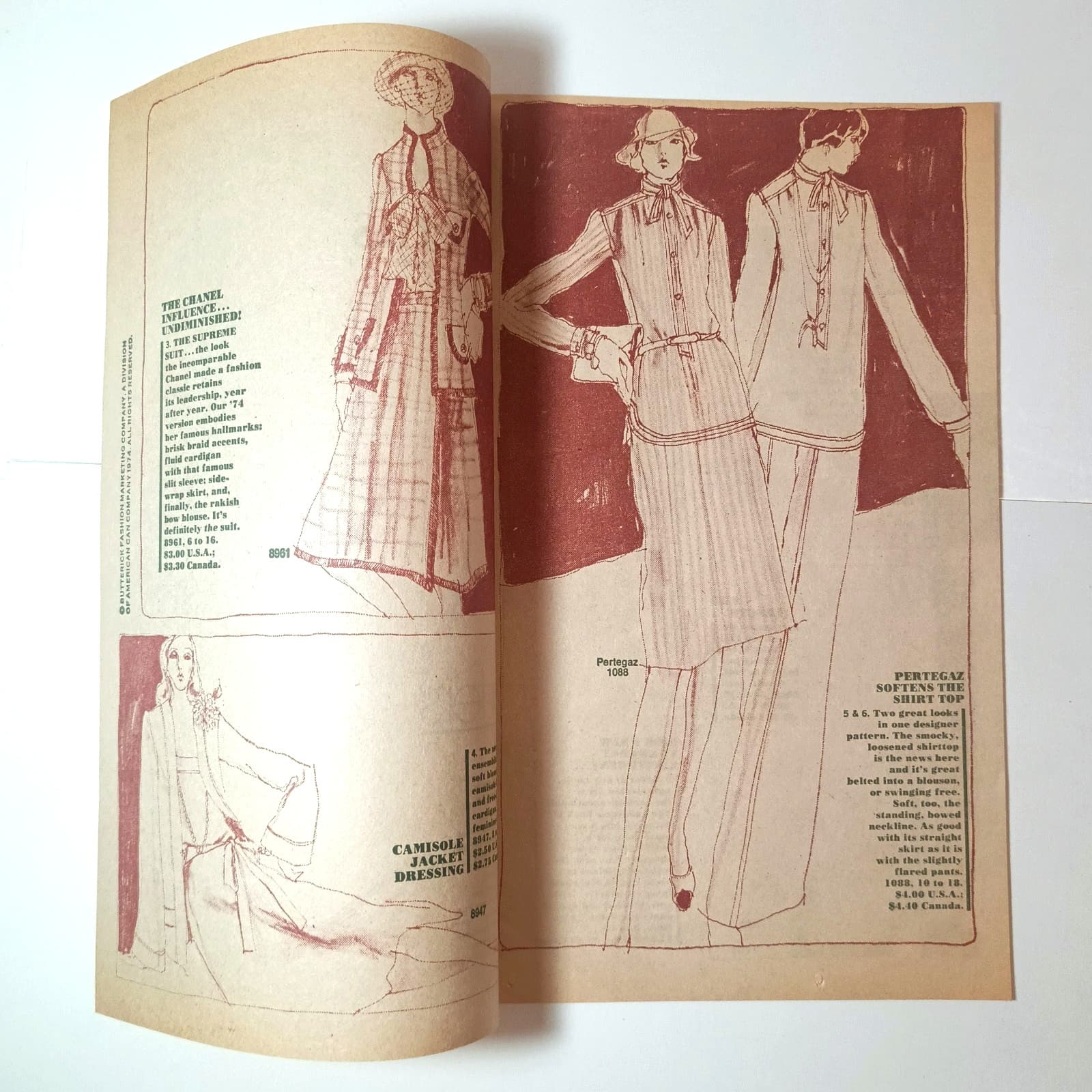 Vogue Patterns September 1974 newsletter Wieboldts 1970s fashion 2
