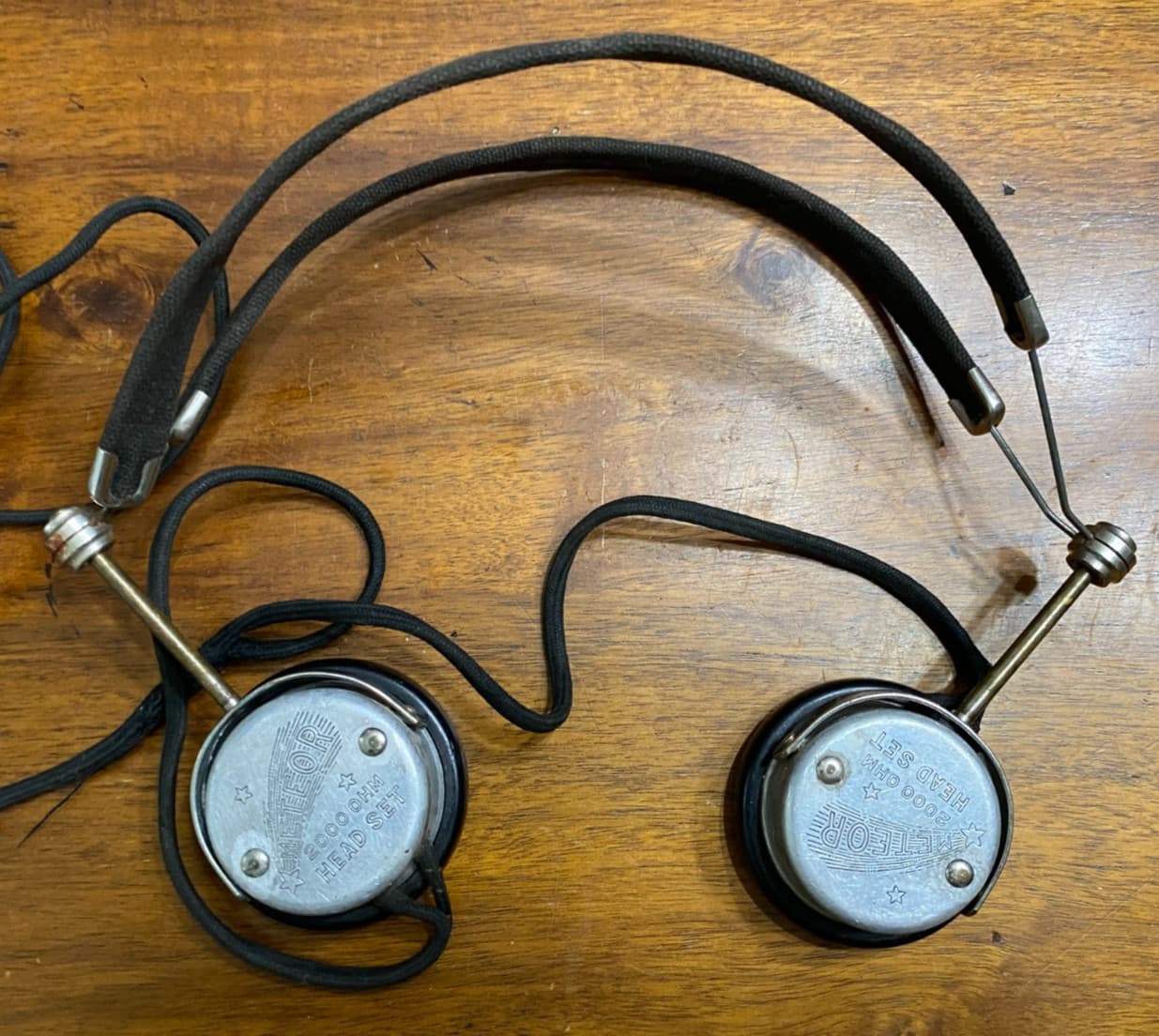 RARE Vintage Antique Meteor 2000 OHM Headset/Headphones Used 4