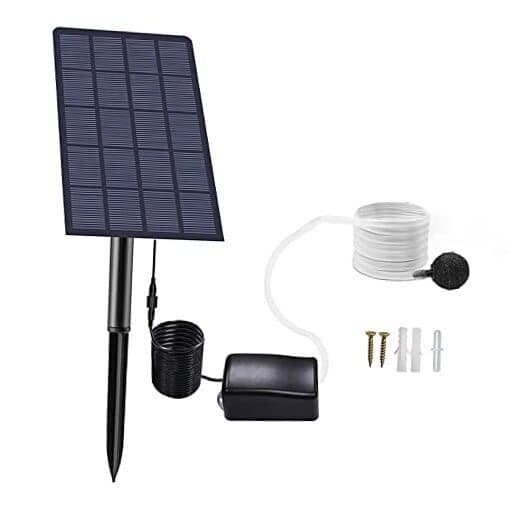 Lewisia 2.5W Solar Air Pump with Air Hose and Bubble Stone Pond Aerator Bubble 