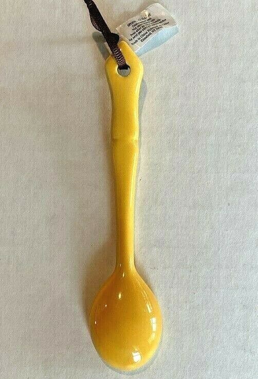 Grasslands Road Yellow Demitasse Spoon "Coffee Diva" 5 1/4"L Ceramic 2