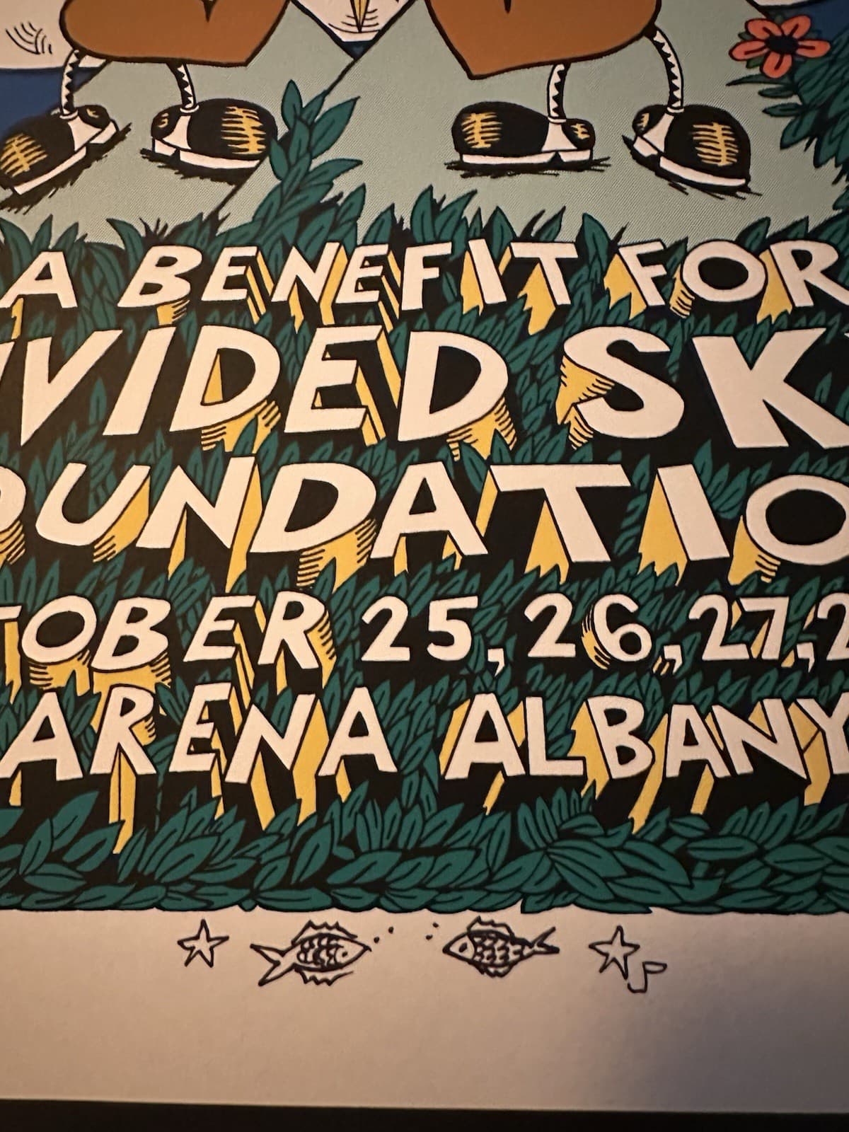 Phish Poster ALBANY S/N MAIN BLUE ED x/1200 Print POLLOCK DIVIDED SKY Doodled