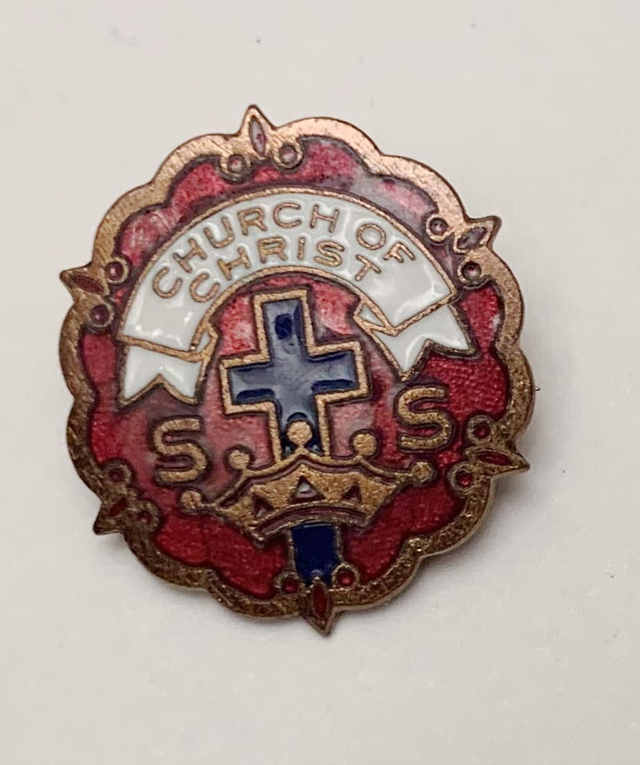 Vintage Little System Cross Crown Sunday School Pins Church of Christ Baptist 2