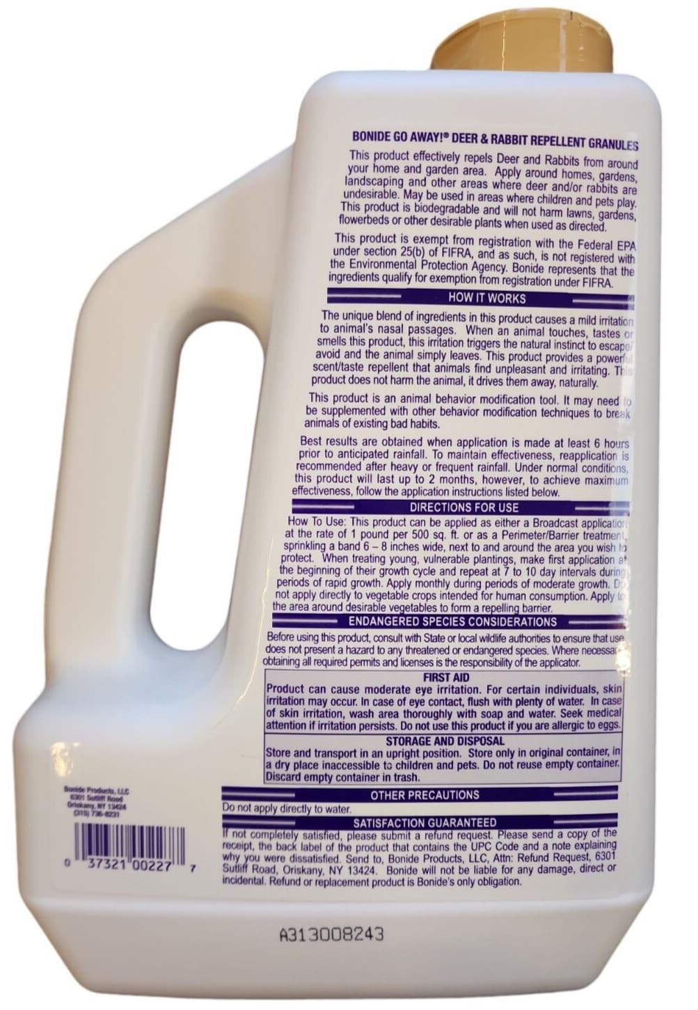 Bonide Go Away! Deer & Rabbit Repellent Granules (3 LBS) People & Pet Safe 2