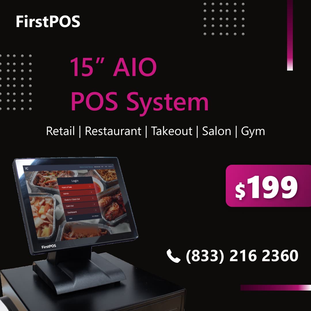 15'' Touchscreen POS Cash Register Till System  Restaurant Café Bar 2