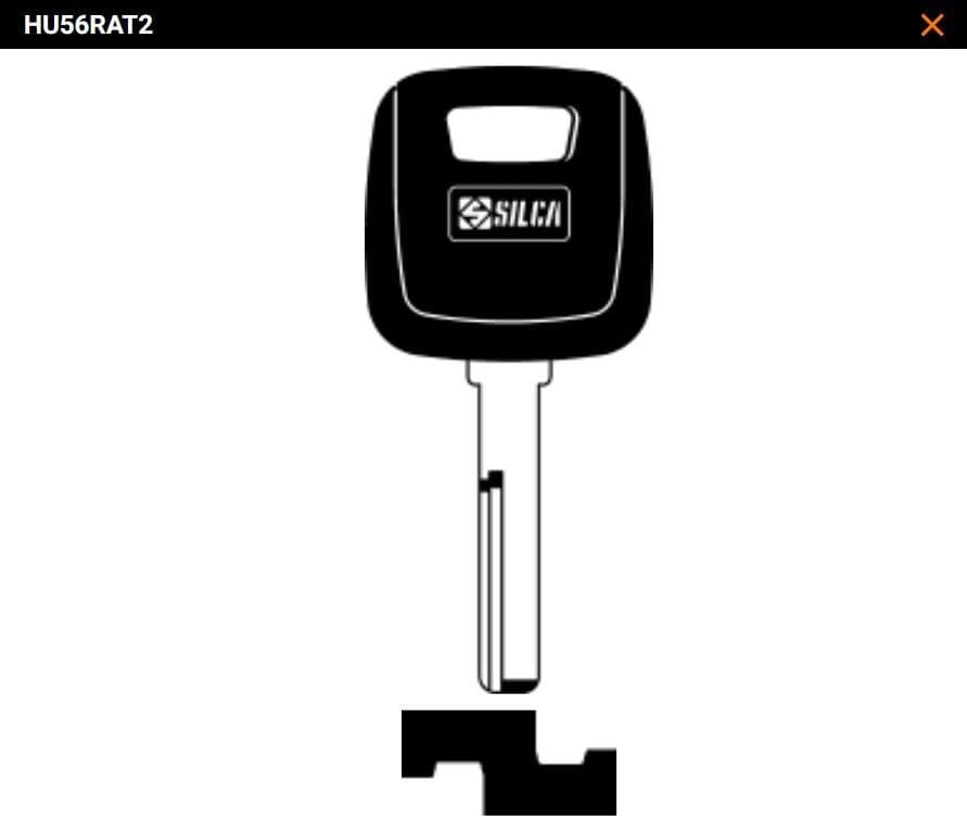 Silca Italy HU56RAT2 HU56 Transponder Uncut Key Blank For Volvo Trucks x 1pc 2