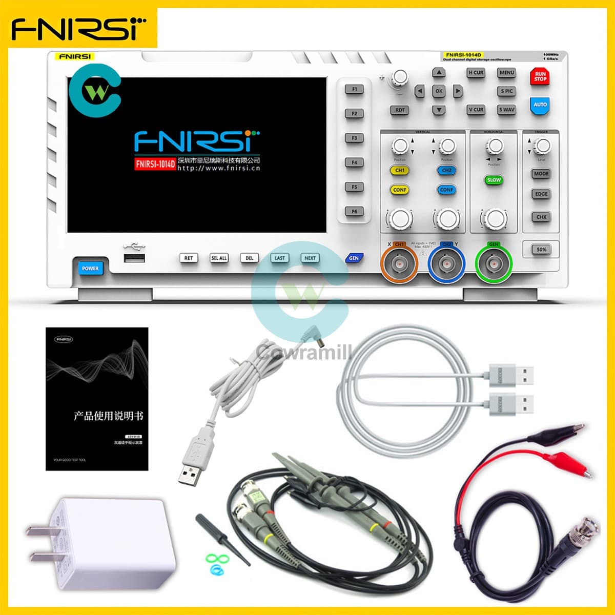FNIRSI 1014D 7inch LCD 2 Channel Signal Generator Digital Storage Oscilloscope 4