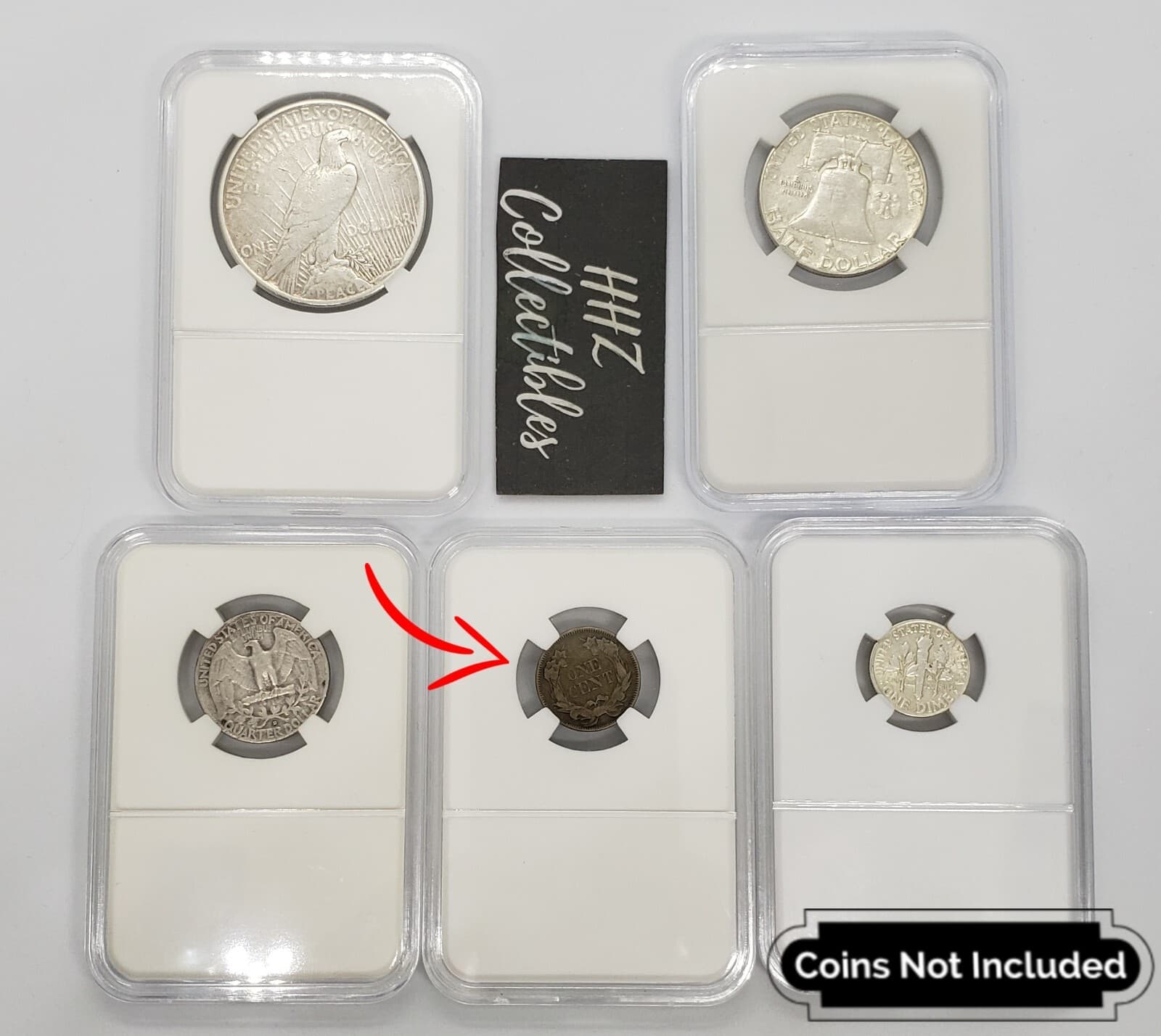 20 Pack 0.75 INCH 19 mm Slab Coin Display Holder Direct Fit For US Cent Penny 2