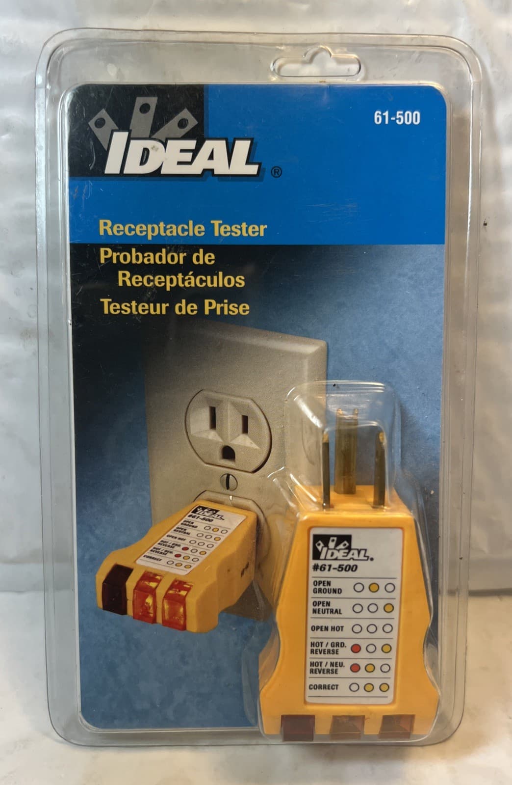 Outlet Receptacle Tester, Faulty Wire Detector, 120V AC Circuits | Ideal 61-500