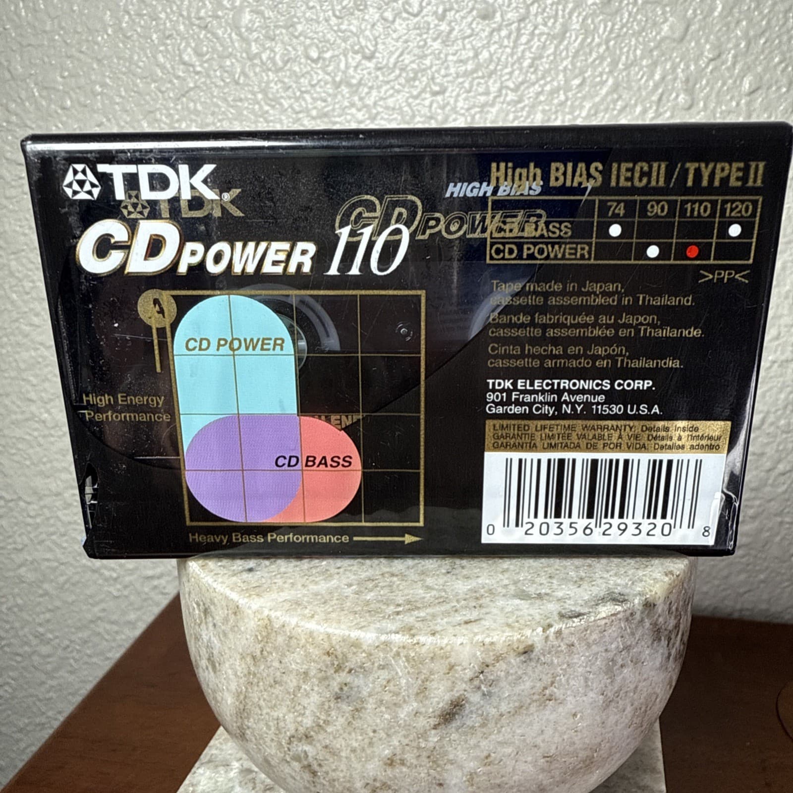 TDK CD Power Cassette High Bias 110 min NEW SEALED 2