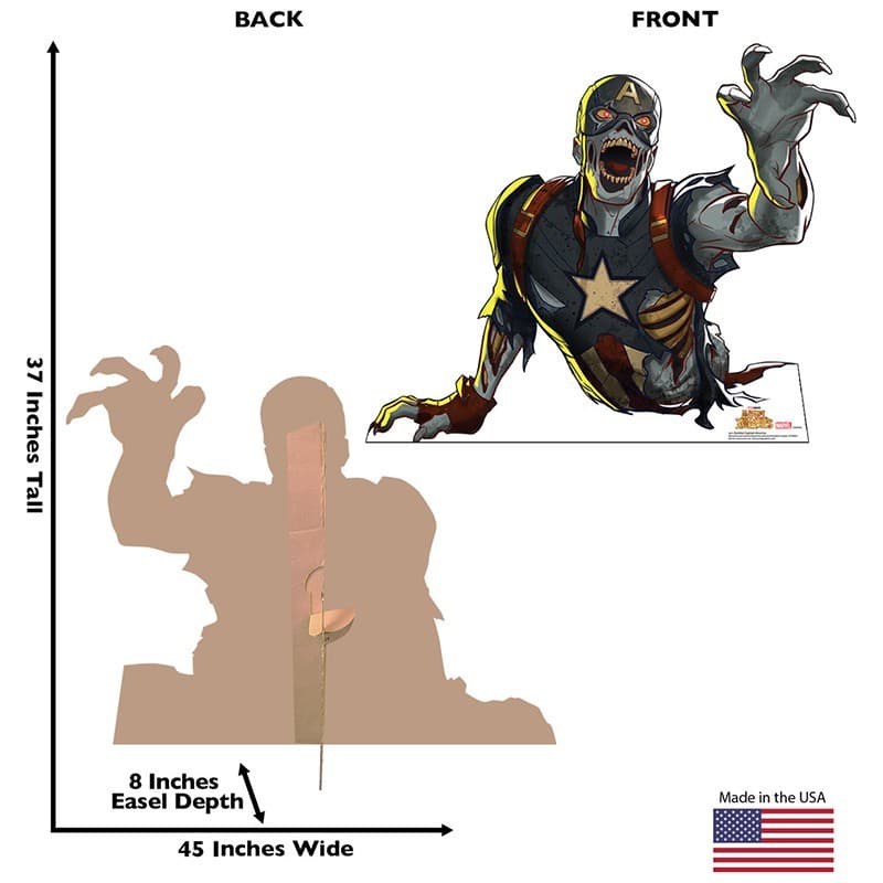 ZOMBIE CAPT AMERICA "Marvel Zombies" Lifesize CARDBOARD CUTOUT Standee Standup 2