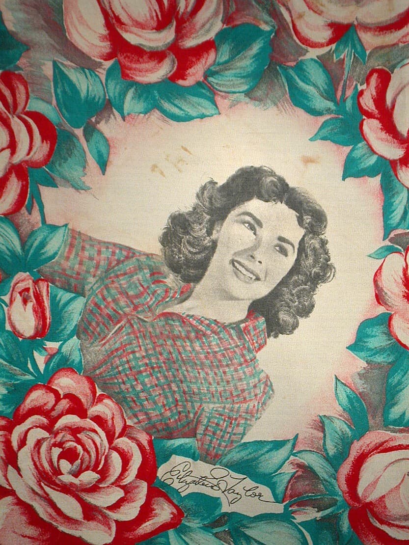 1940s Elizabeth Taylor Original Bandana Picture Scarf Movie Star Film Actress 2