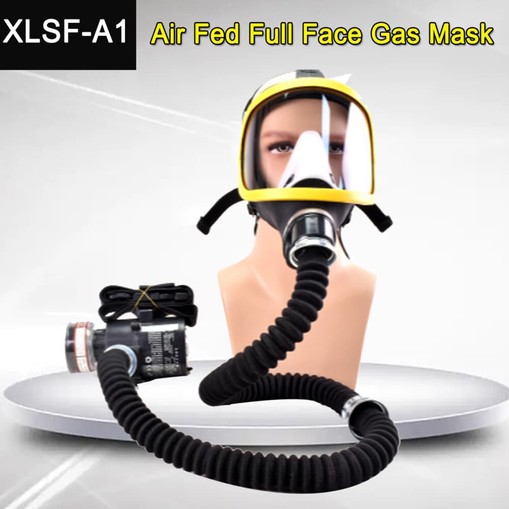 Electric Full Face Gas Mask Constant Flow Respirator Supplied Air Fed System us