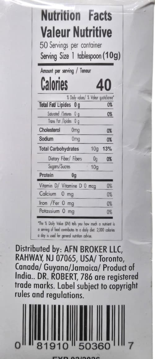 Dr. Robert Glucose Powder 17.6 oz 786 Pure & Natural Energy Supplement 3