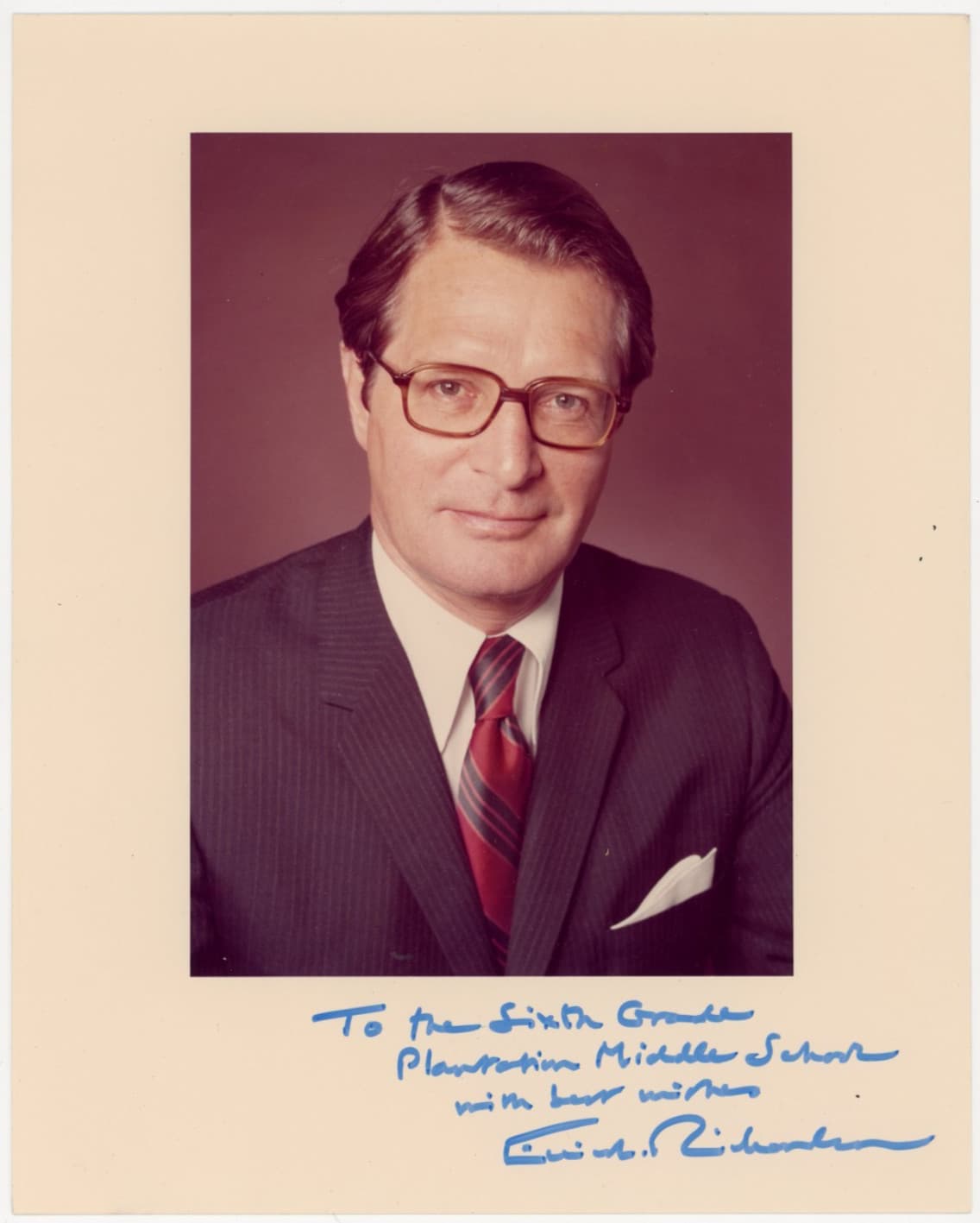 Elliott Richardson - Signed Photograph