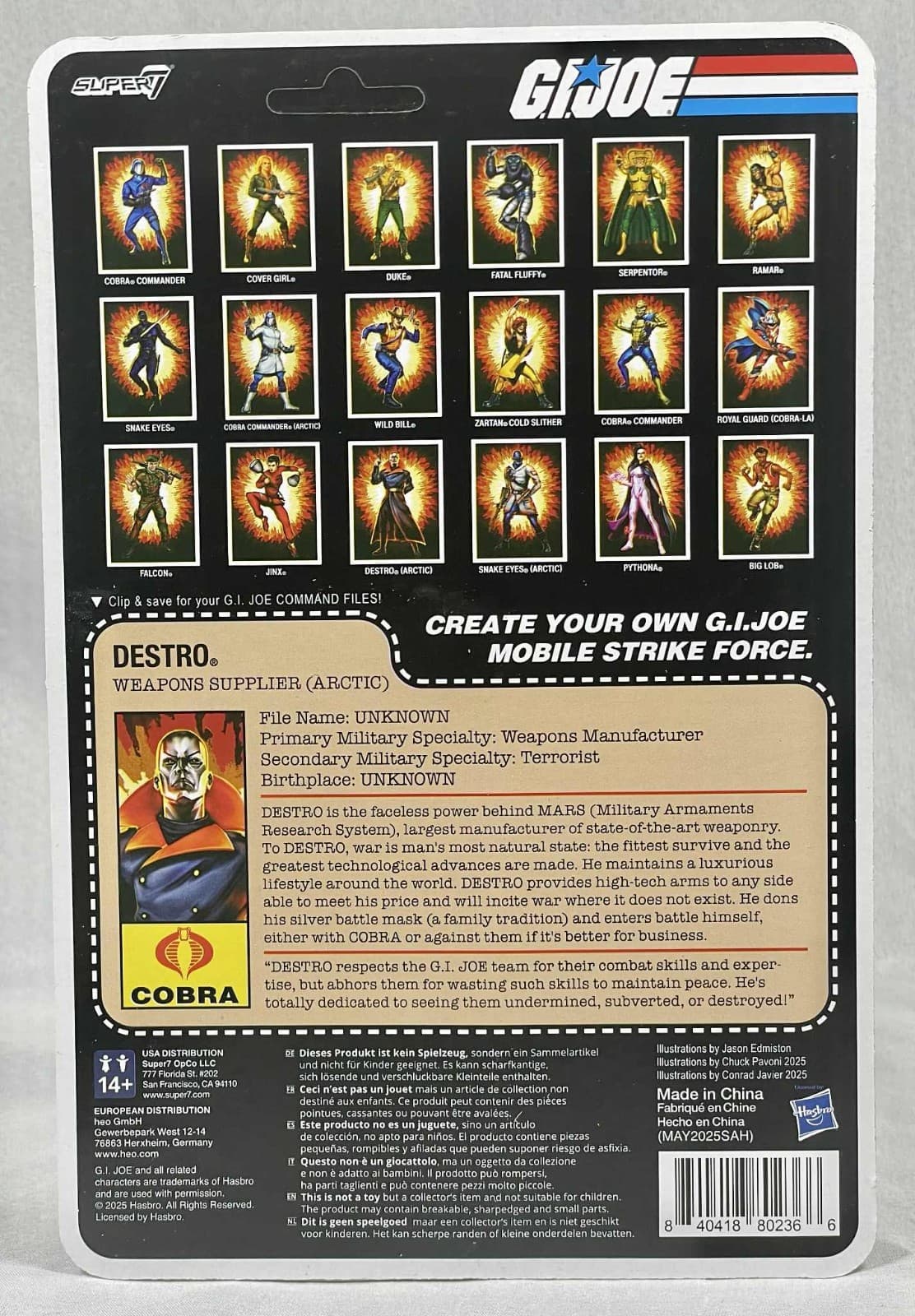 G.I.Joe ReAction+ Wave 5 Arctic Destro Arctic Snake Eyes Big Lob Pythona oring 3