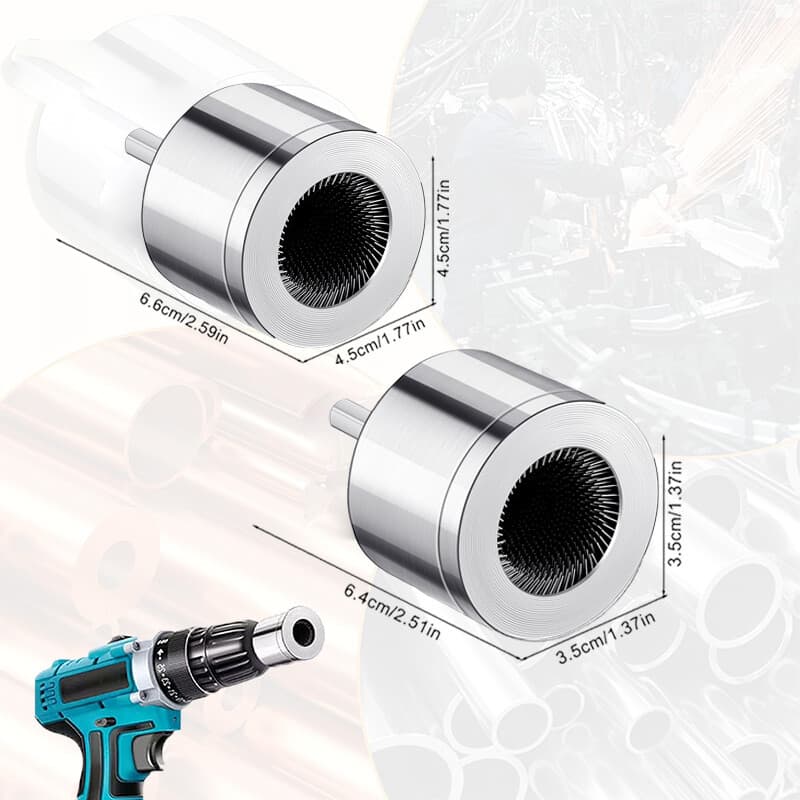 2Pcs Metal Copper Pipe Cleaner Full Copper Tube Cleaning Brush 15mm/22mm USA 5