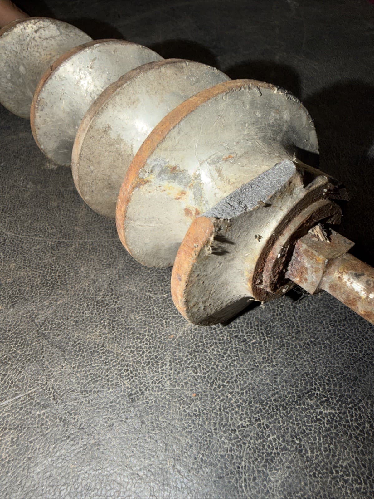 #22 Meat Grinder Attachment (AUGER ONLY) (CHIPPED, SEE PHOTOS) 6