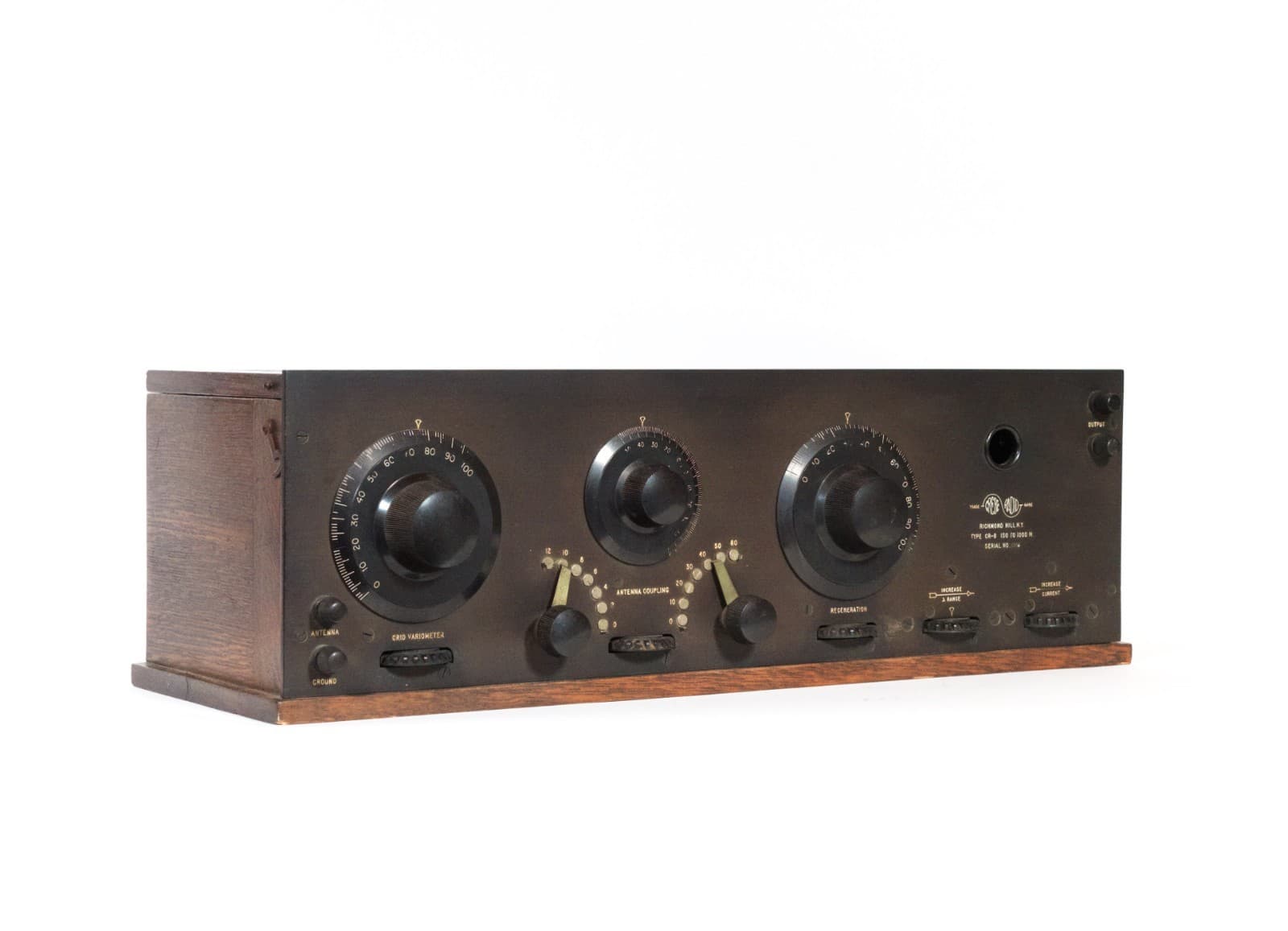 1922 Grebe CR8 Regenerative Radio w/Tipped Pink Detector Tube * Nice Set * Works 2