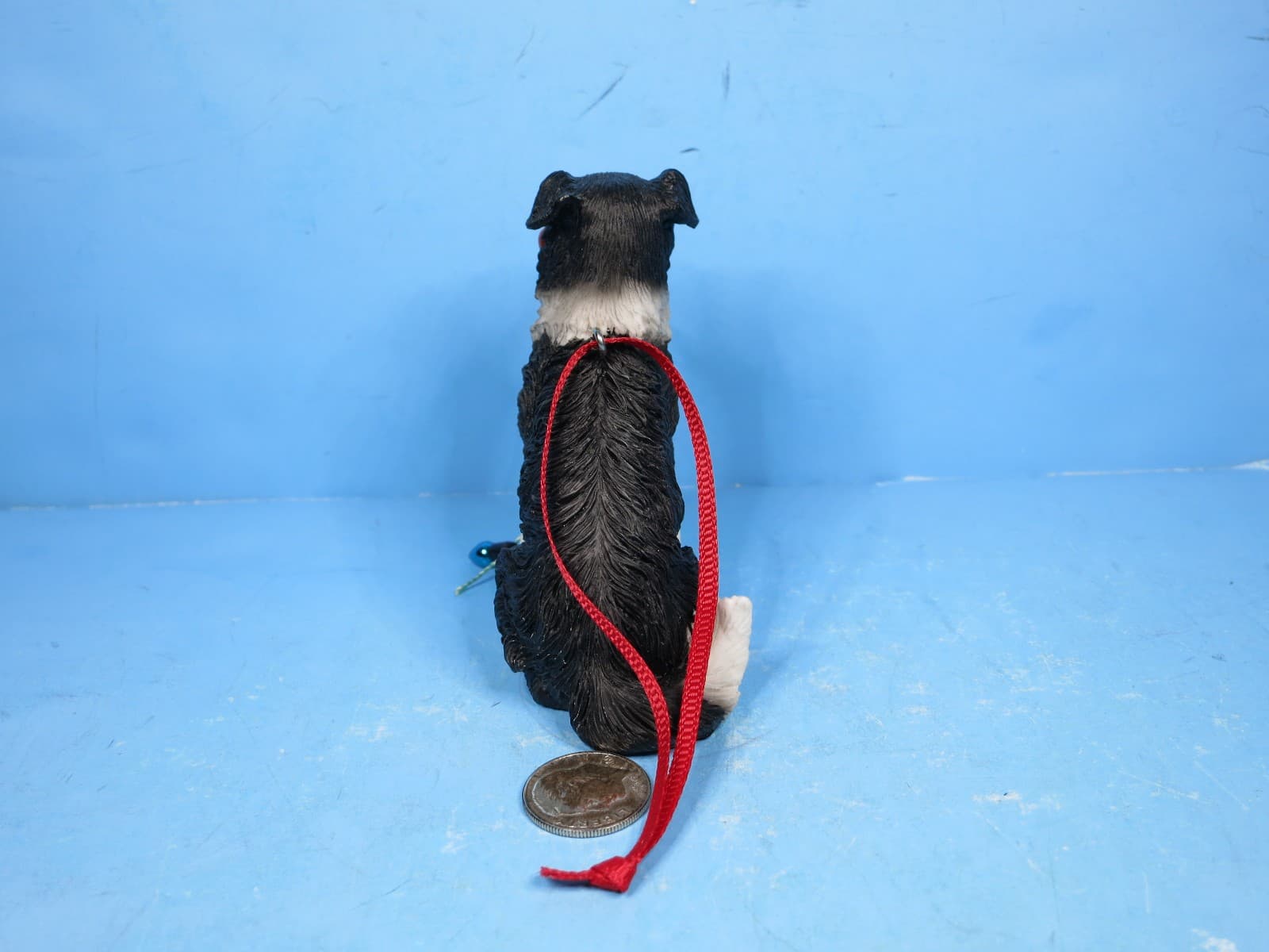SANDICAST DOG CHRISTMAS ORNAMENT Border Collie W/Light String-New In Box 4