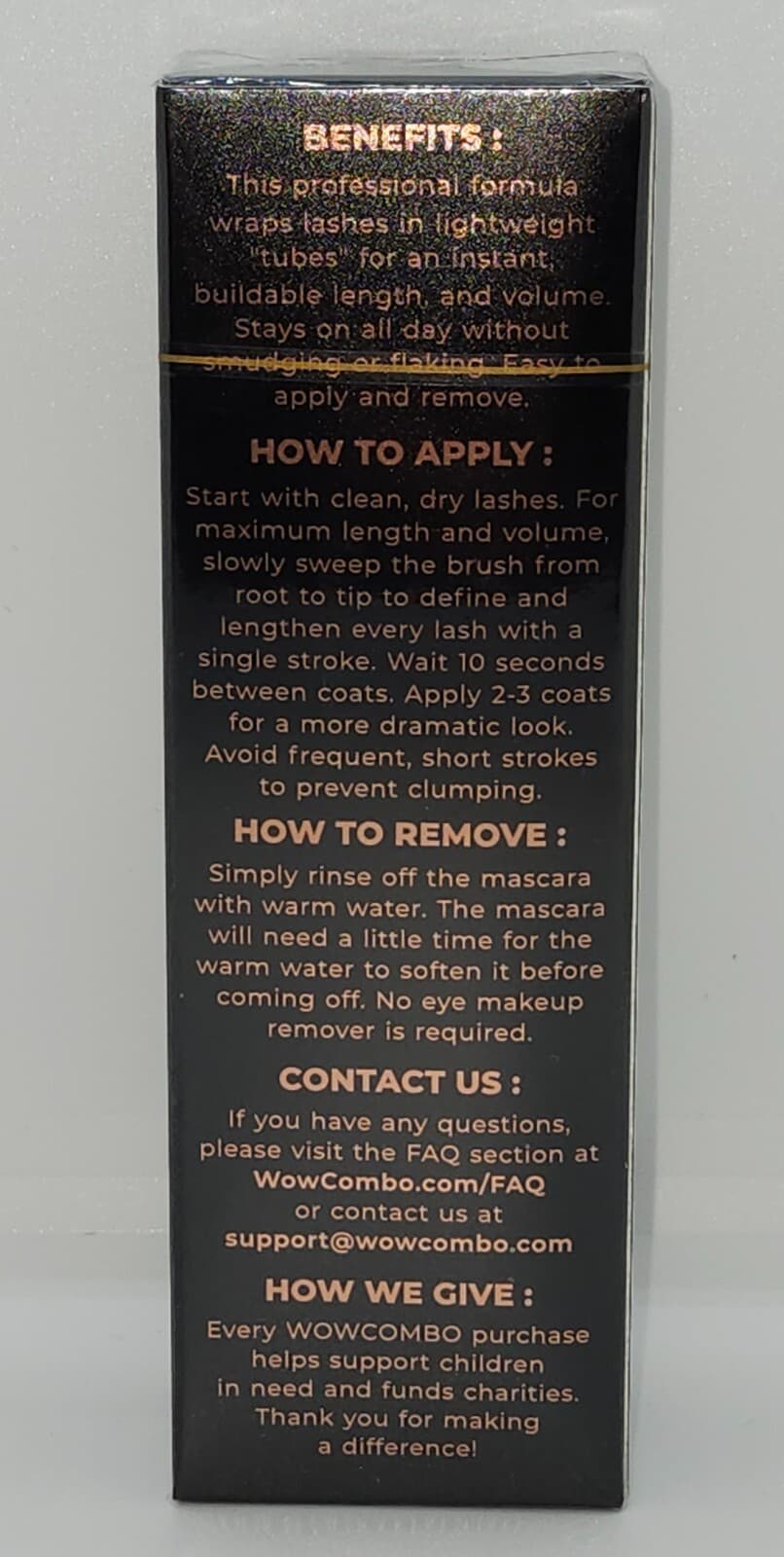 My Amazing Lashes Mascara Length and Volume RICH BLACK Smudge Proof WOWCOMBO NEW 3