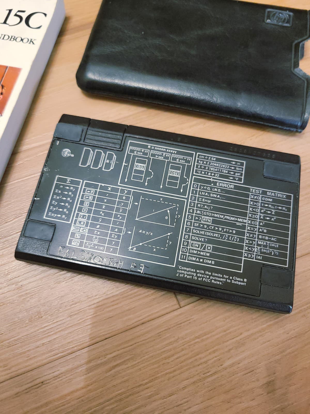 VTG Hewlett-Packard HP 15C Scientific Calculator W/Case & Manual TESTED 4