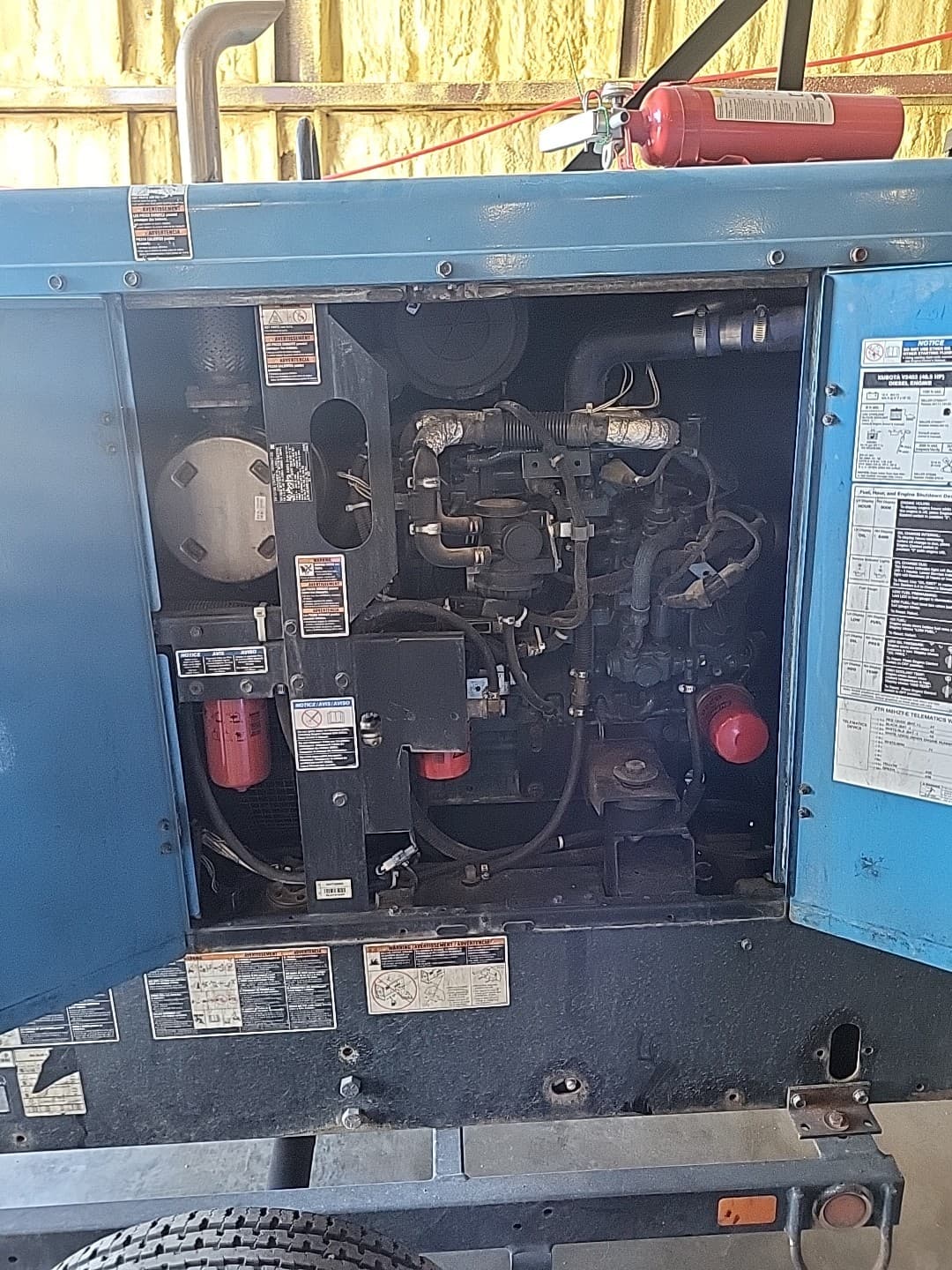 2018 Miller Big Blue 500 Pro With Trailer Kubota V2403 Diesel Engine 5522 Hours 6