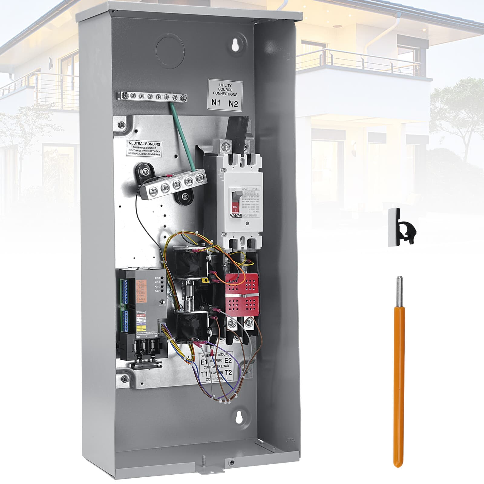 New High Quality 200 Amp SE Rated Automatic Transfer Switch 8-24KW 120V 2