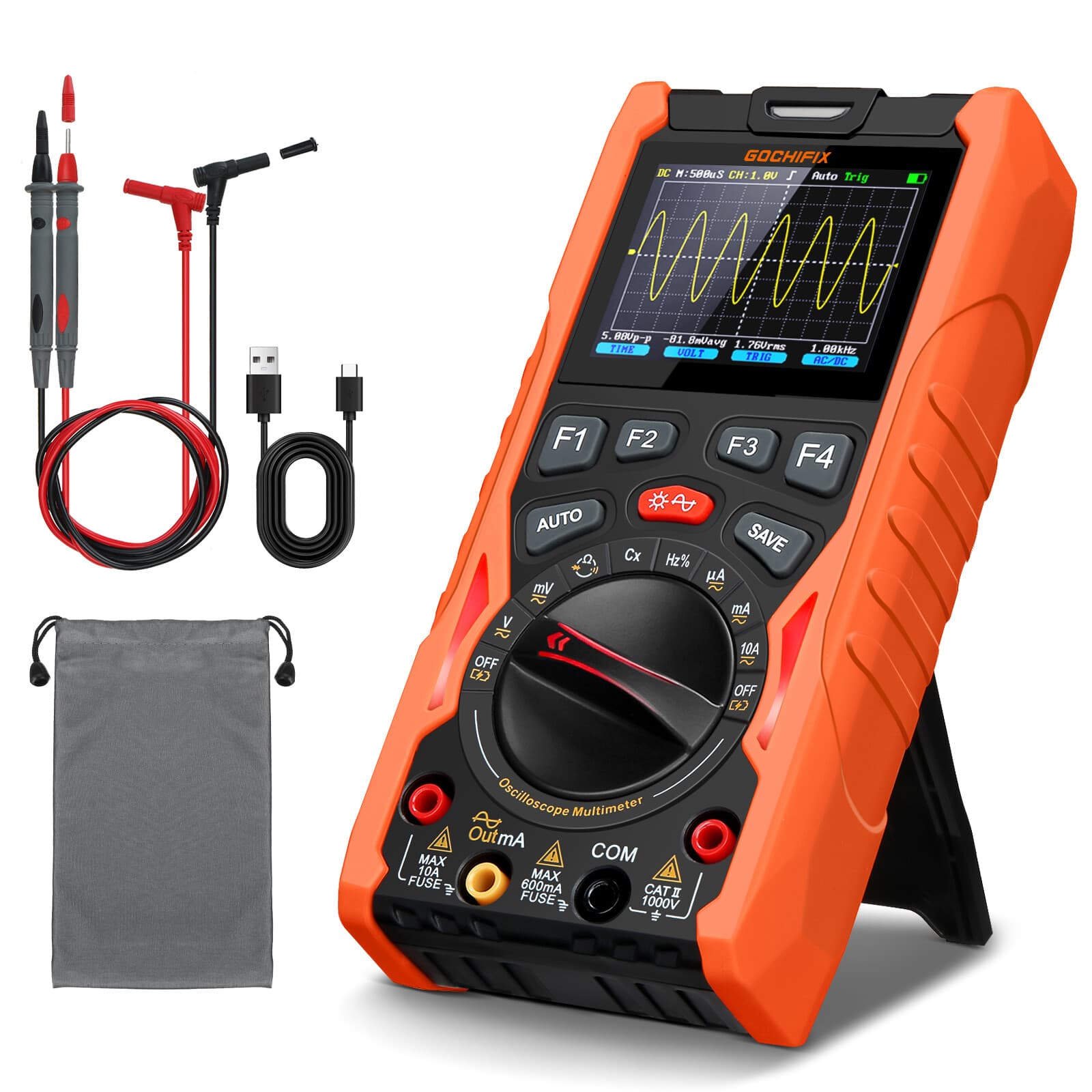 3 in1 12MHz Bandwidth 50MSa/s Handheld Oscilloscope Multimeter Waveform Generaor 3