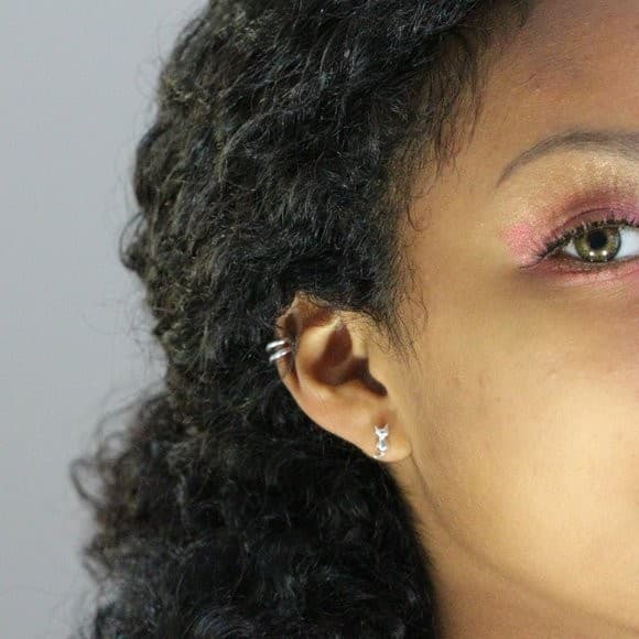 Sterling Silver Cat Stud Earrings 925 Minimalist Animal Jewelry for Her 3