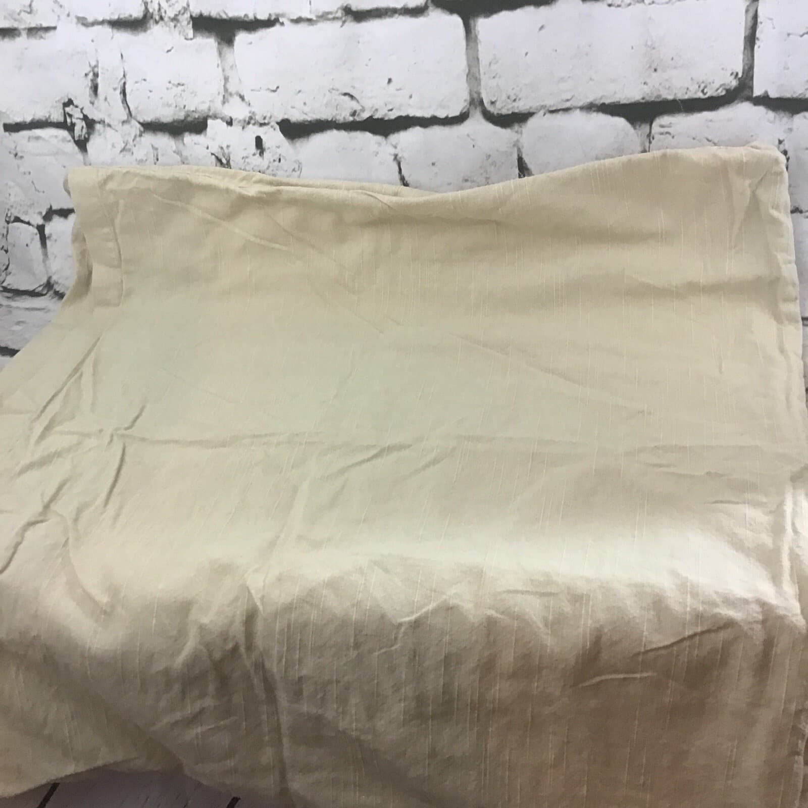Martha Stewart Collection 24” Square Pillow Shams Set Of 2 Beige Khaki Cotton 4