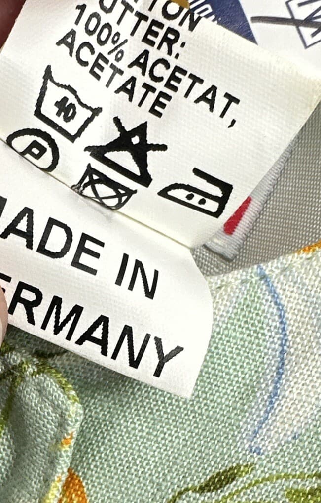 Rose Dirndl Bavarian dress Size Small Viscose Linen Floral 5