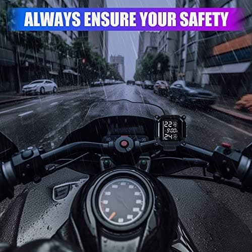 Motorcycle TPMS Wireless Tire Pressure Monitoring System, IP67 Waterproof  3