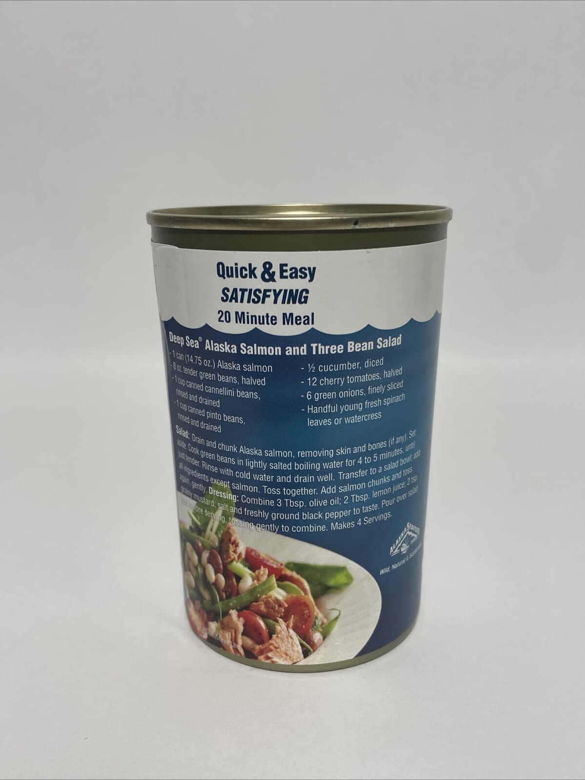 Pack Of Four Deep Sea Wild Alaska Pink Salmon, 14.75 Oz Cans, Best By June 2028 3