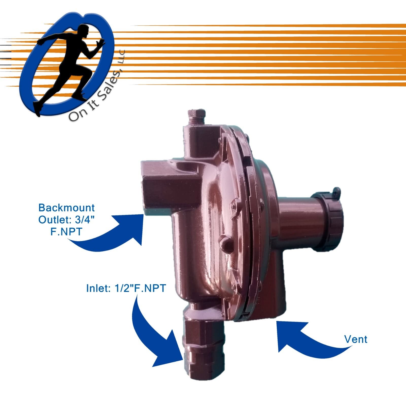 Rego Regulator LV4403B46R Low Pressure 2nd Stage 1/2" F.NPT x 3/4" F.NPT 3