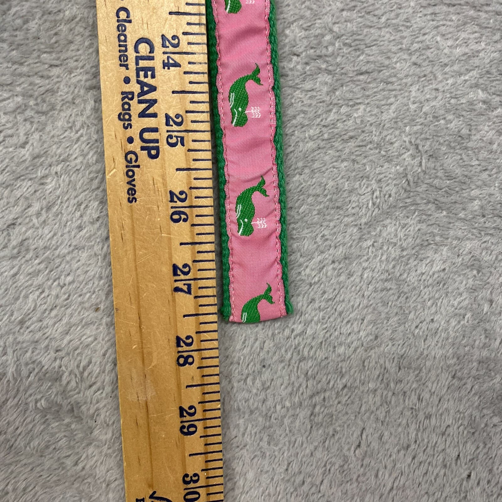 A Tierney Belt Girls M Pink Green Whale Nautical Preppy Ribbon D Ring USA 4