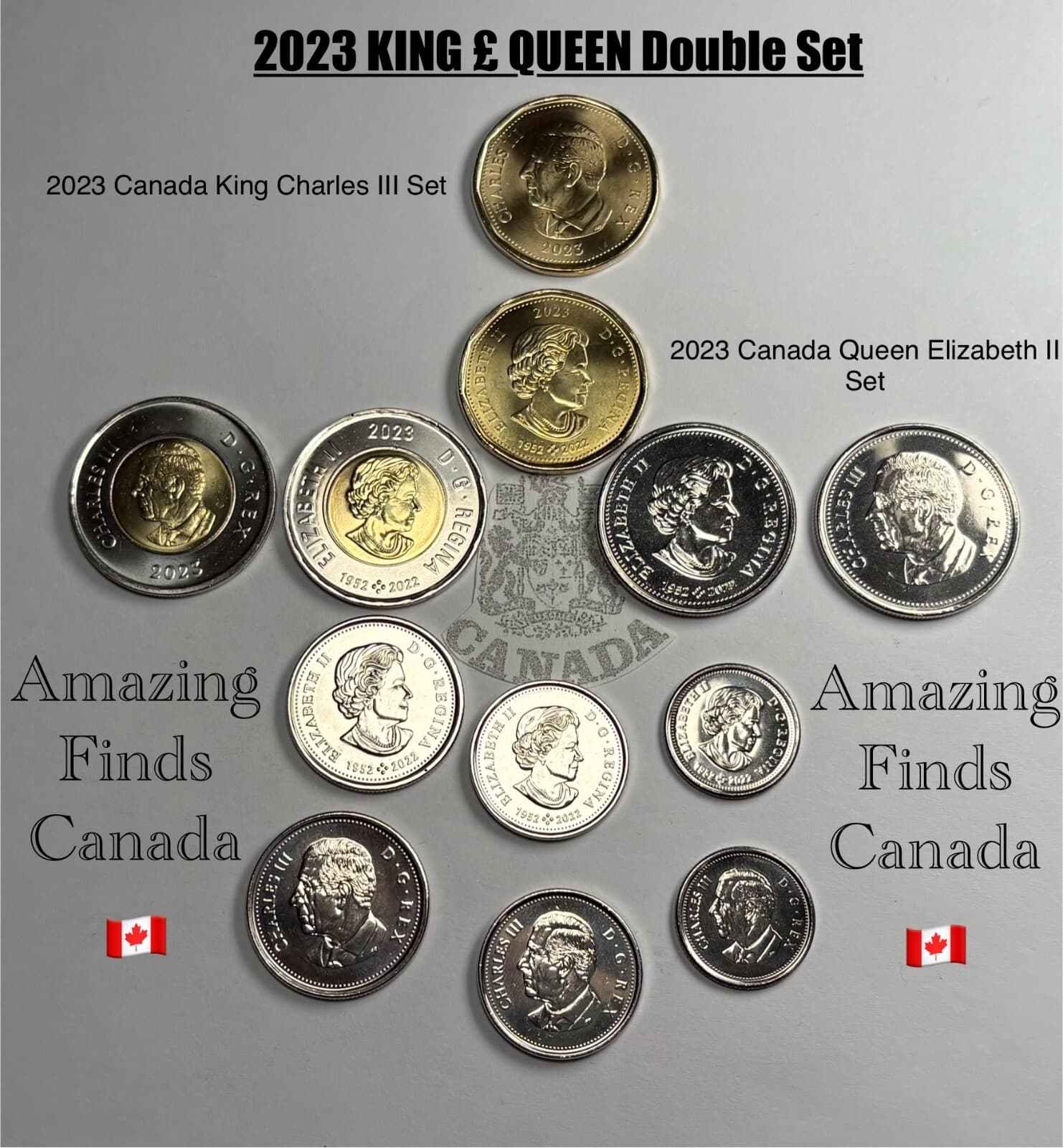 2023 Canada 12 Coin Set Queen Collector Edition & 1st King Charles Uncirculated