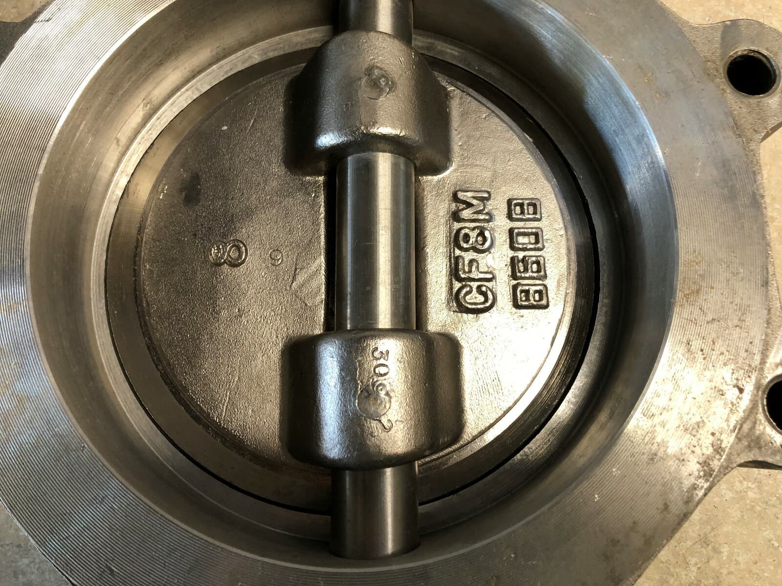 8" Lug Style Davis HPBV SS Body SS Disc SS Stem Metal Seated Butterfly Valve 3