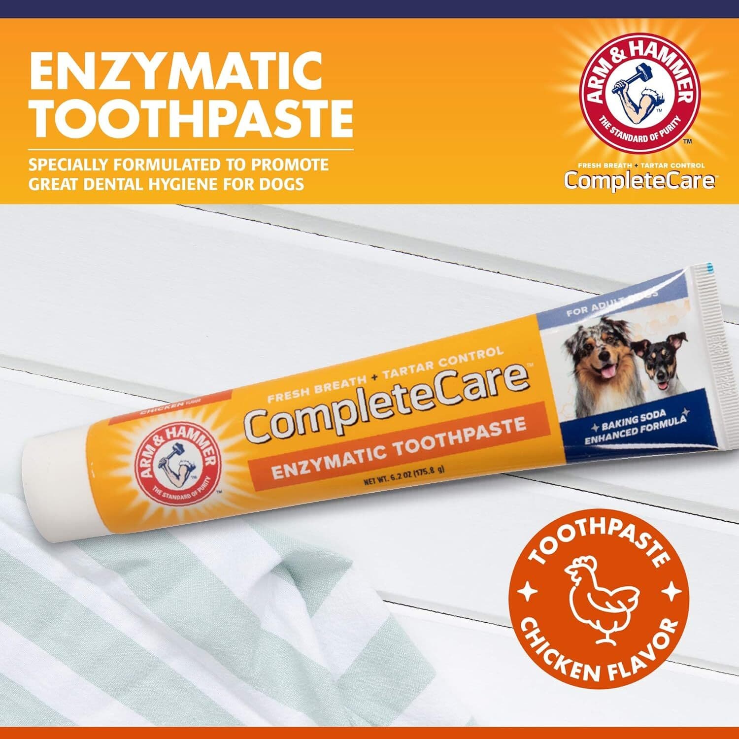 Arm & Hammer Complete Care Enzymatic Dog Toothpaste, 6.2 oz (Pack of 1) 2