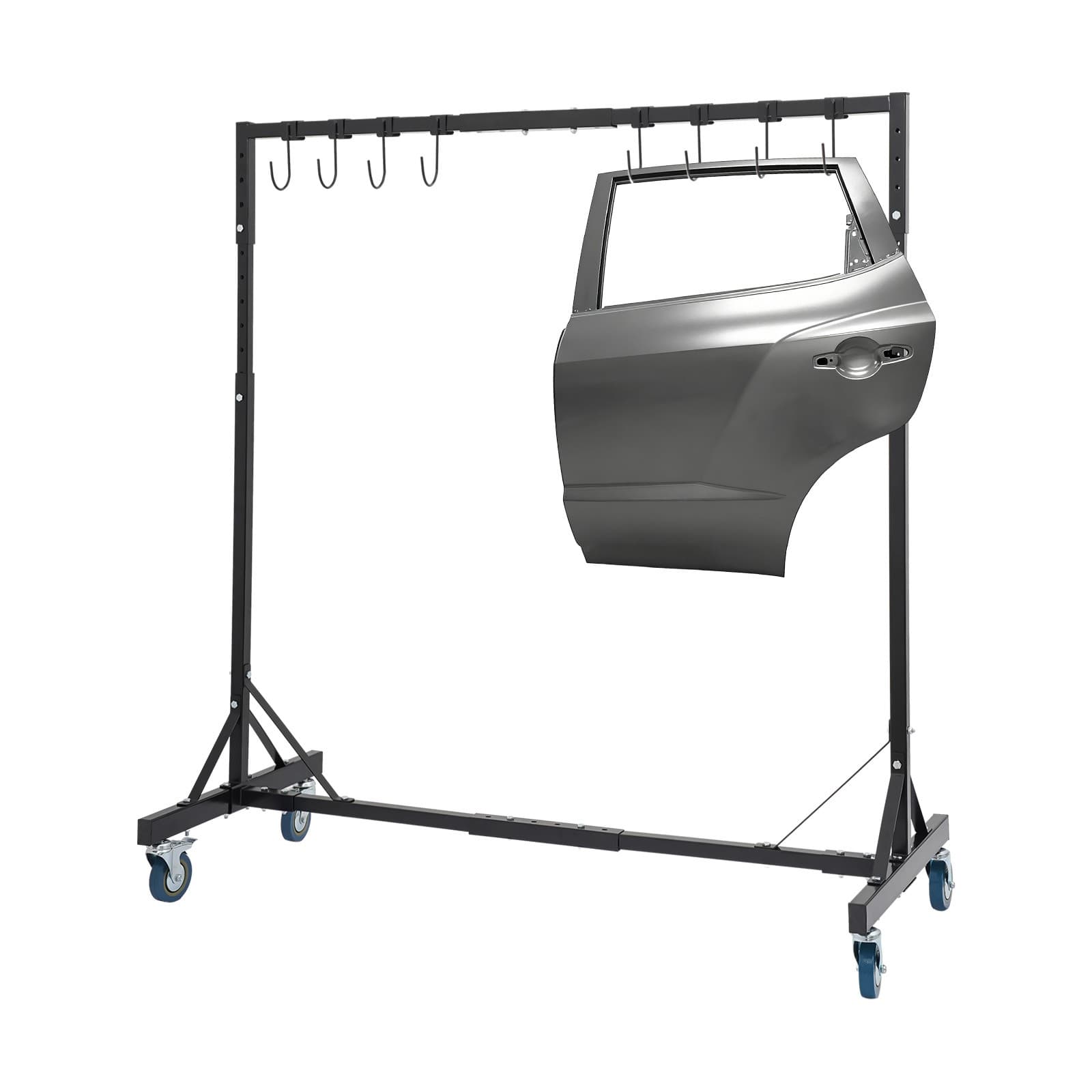 Automotive Spray Painting Rack StandBlack 8 Hooks Adjustable For Painting/Drying 5