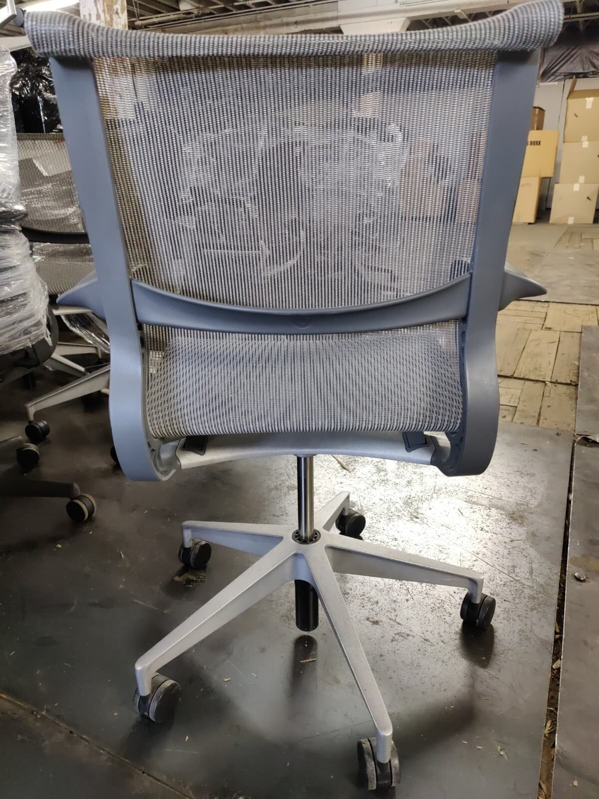 Light grey Herman Miller Setu Grey Office mesh desk chair  3