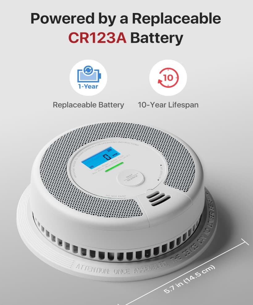 X-Sense SC07-WX - 6 Set, Wireless Smoke and Carbon Monoxide Detector's alarm 2