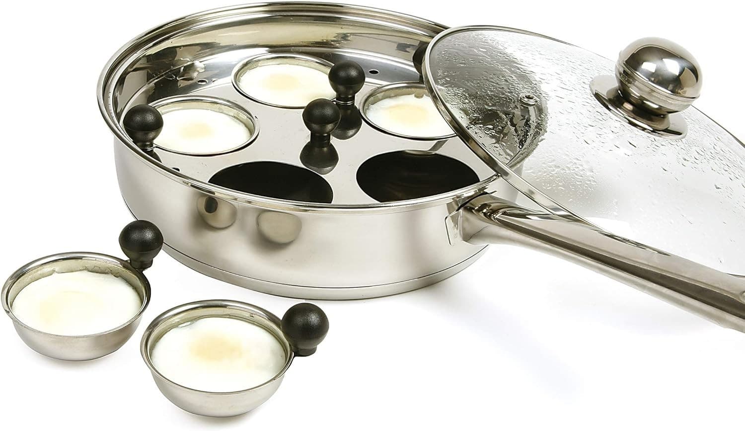Stainless Steel Egg Poacher/Skillet Set, 10" 6