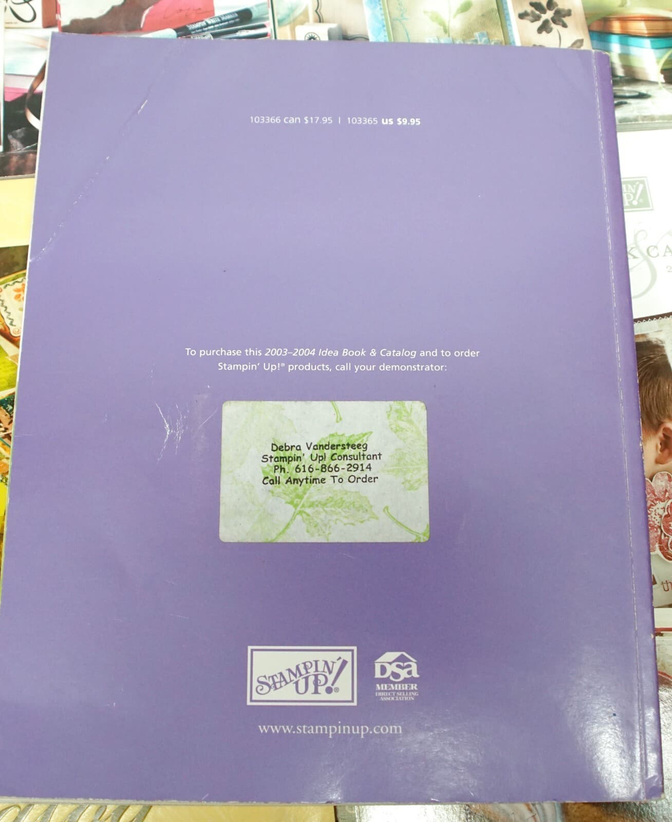 Lot of 5 Stampin Up Idea Book and Catalog Collection 2003 - 2007 2