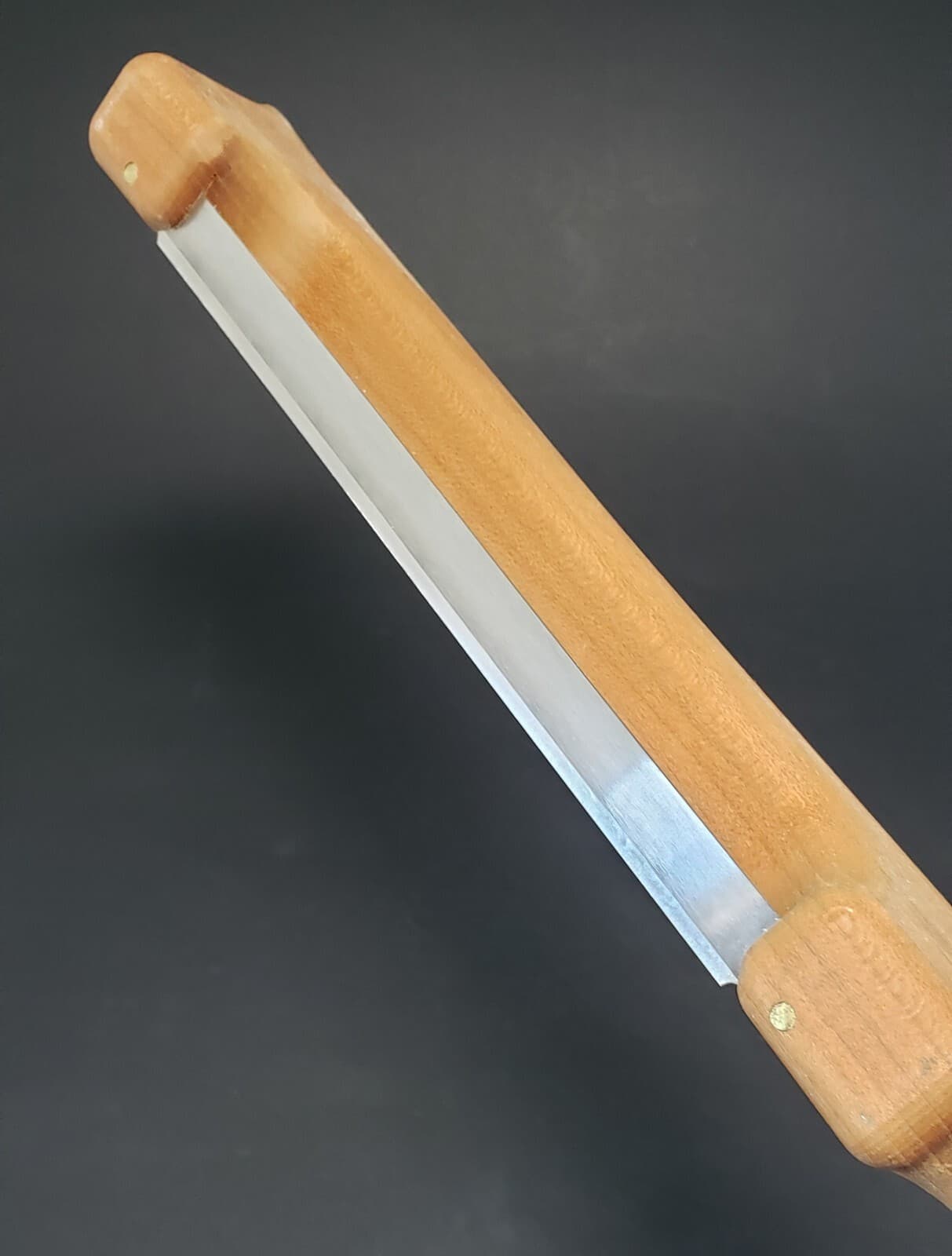 Fiddle Bow Cheese Knife Cherry Wood Right Hand Montana, USA Handmade 5