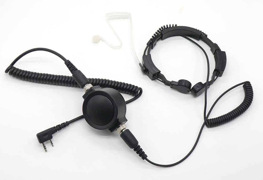 Waterproof PTT Heavy Duty Tactical Throat Mic Headset For Kenwood TYT BaoFeng 5