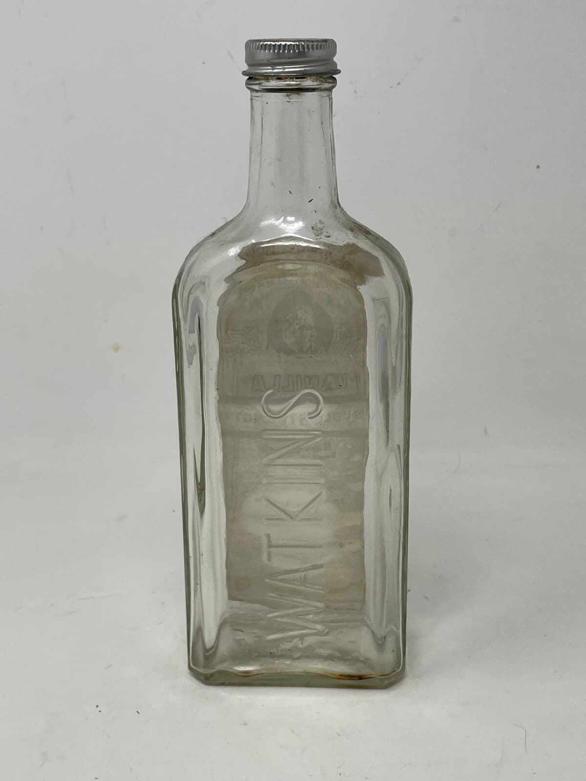 Watkins Vanilla Clear Glass Bottle | Double Strength | Label | Vintage 3