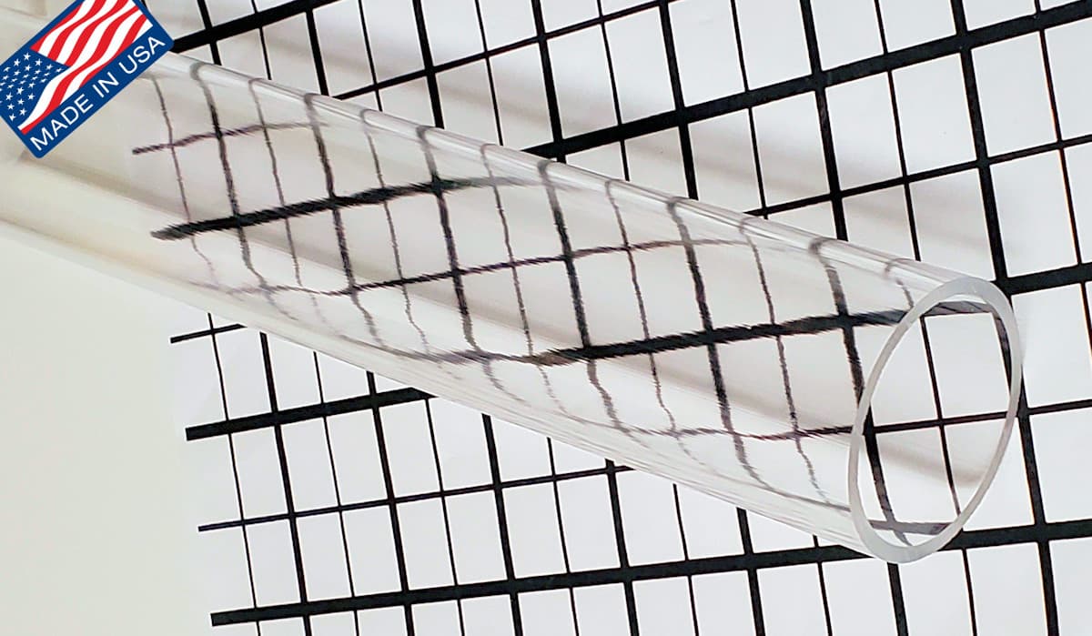 2” OD x 1 3/4" ID x 24" INCH LONG CLEAR ACRYLIC PLEXIGLASS LUCITE TUBE DIAMETER