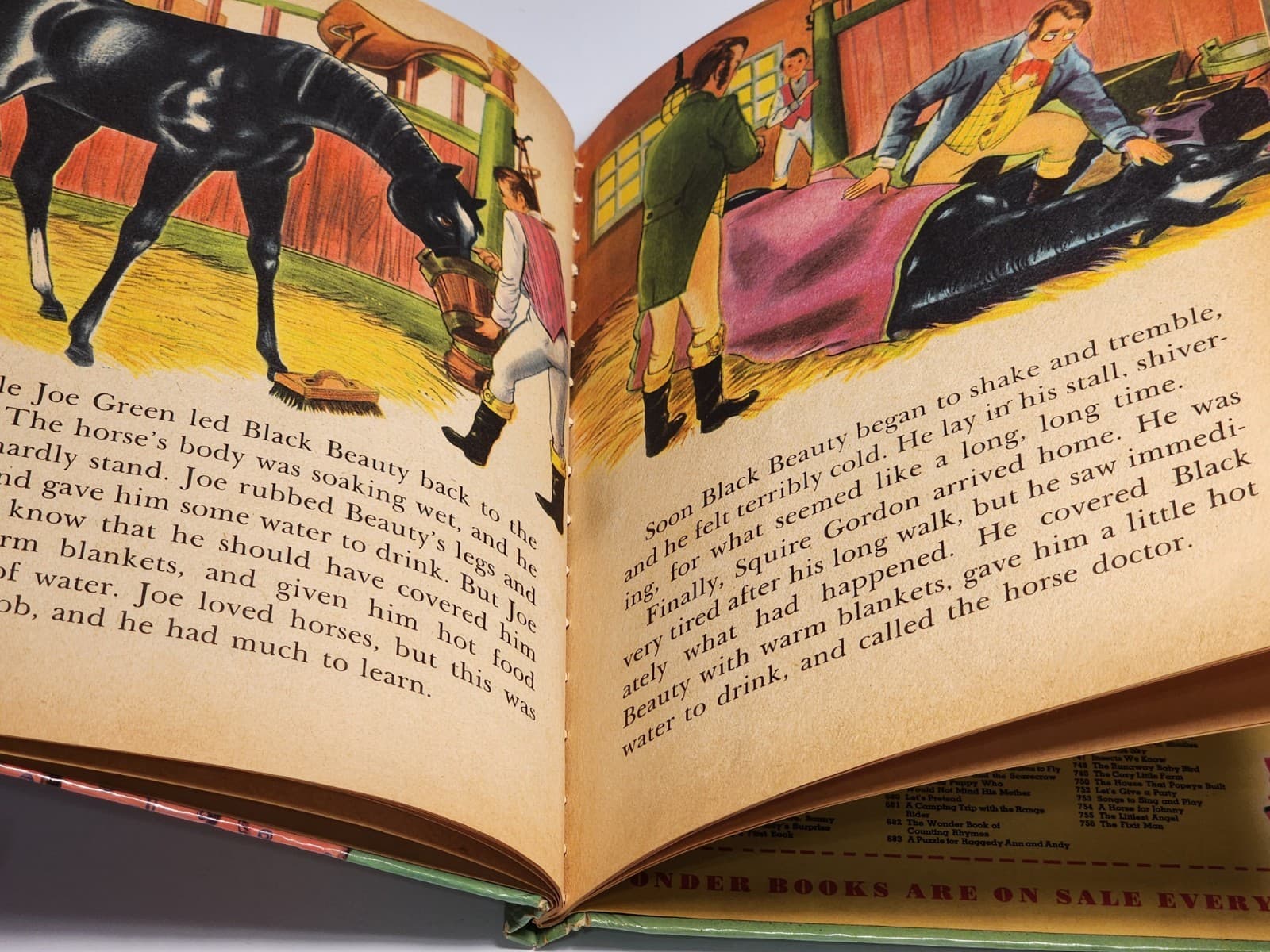 Black Beauty Retold For Little Children 1952 Wonder Book Illustrated 6